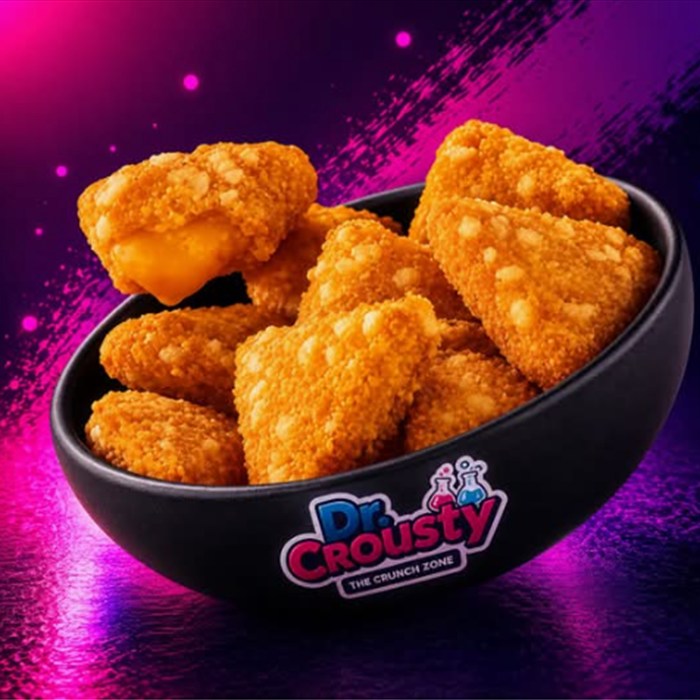 Crunchy Nachos Cheddar — bouchées croustillantes cœur de cheddar, Dr. Crousty